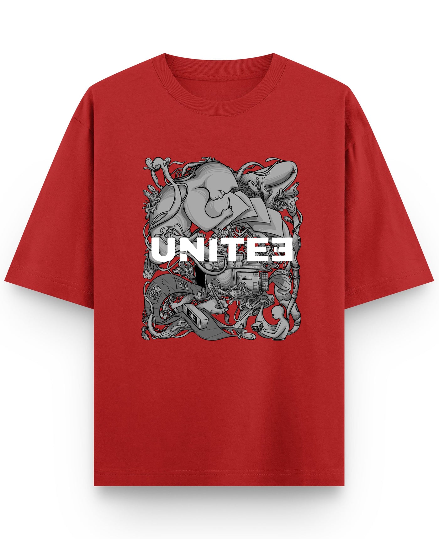Red Oversized T-shirt Front Design