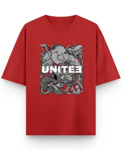 Red Oversized T-shirt Front Design