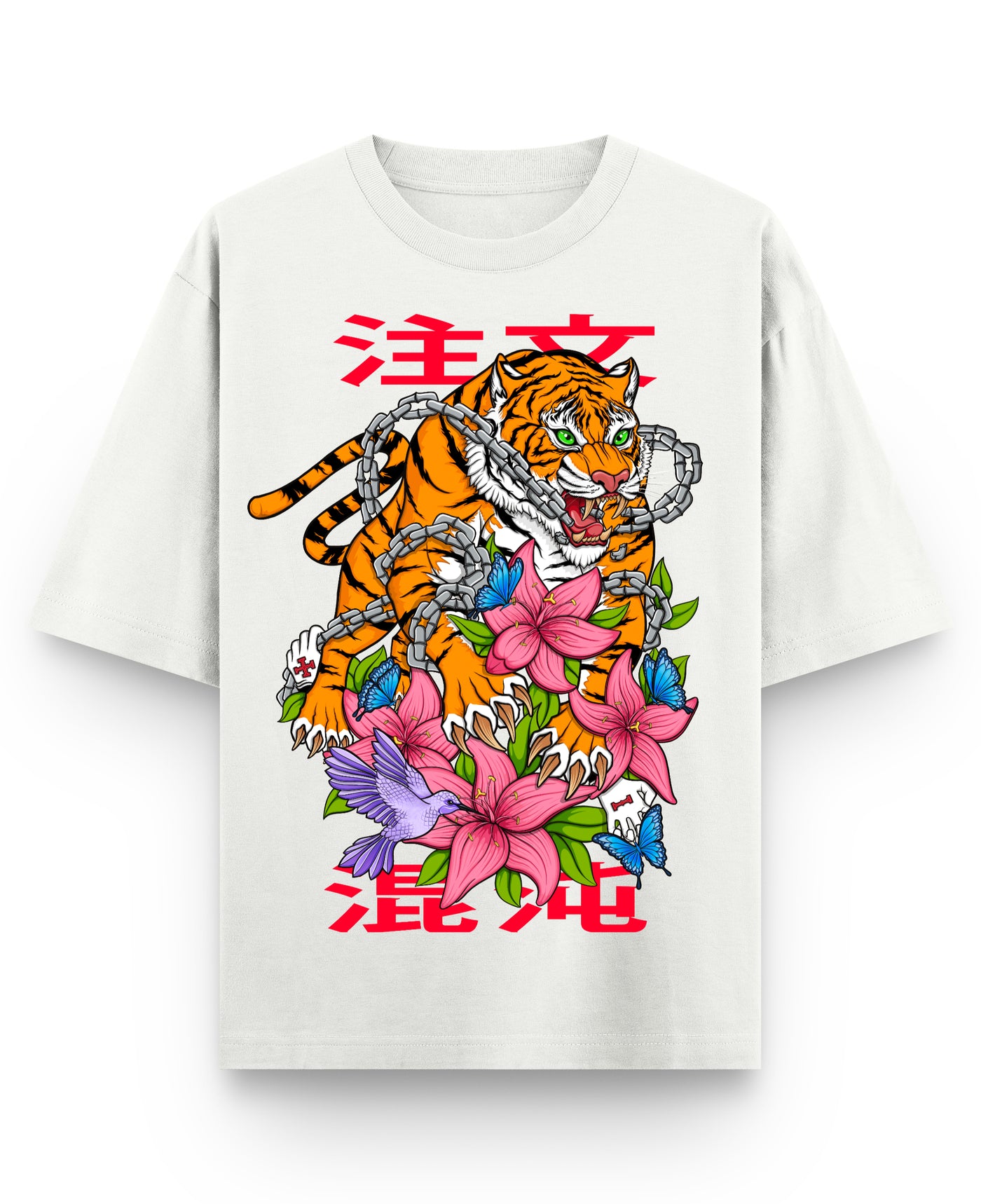 Off White Oversized T-shirt Front Design