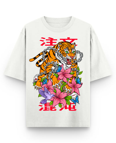 Off White Oversized T-shirt Front Design