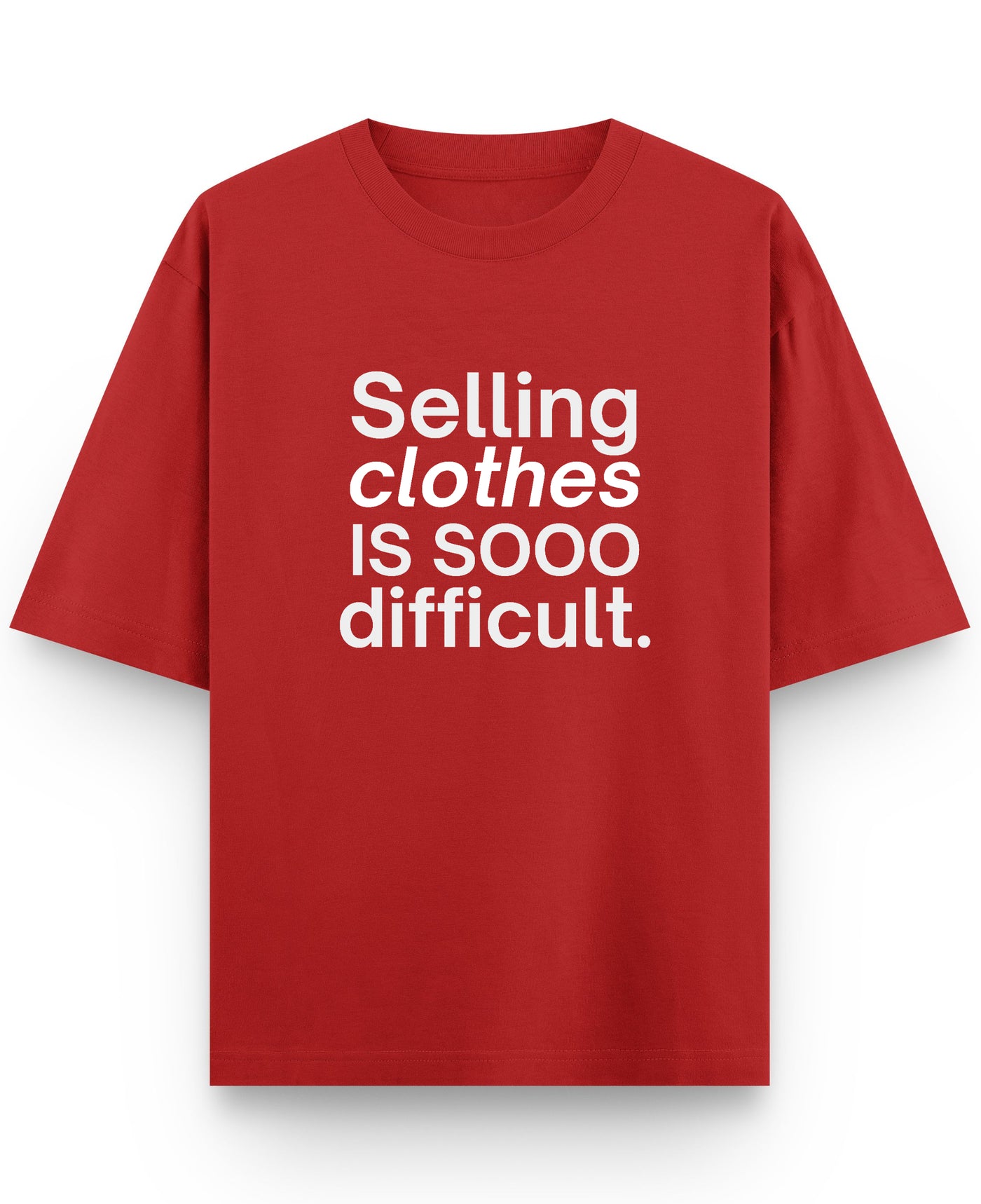 Red Oversized T-shirt Front Design