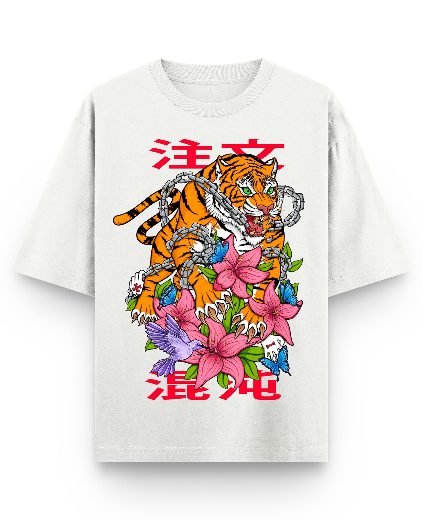 Off White Oversized T-shirt Front Design