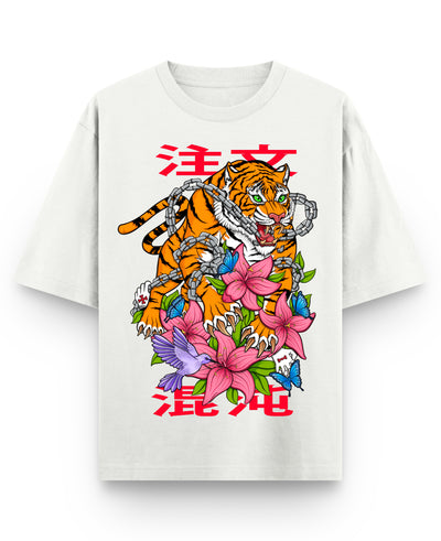 Off White Oversized T-shirt Front Design