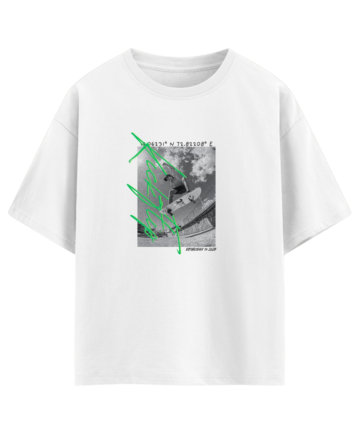 White Oversized T-shirt Front Design