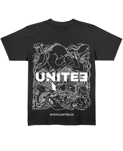 Black Regular Fit T-shirt Back Design