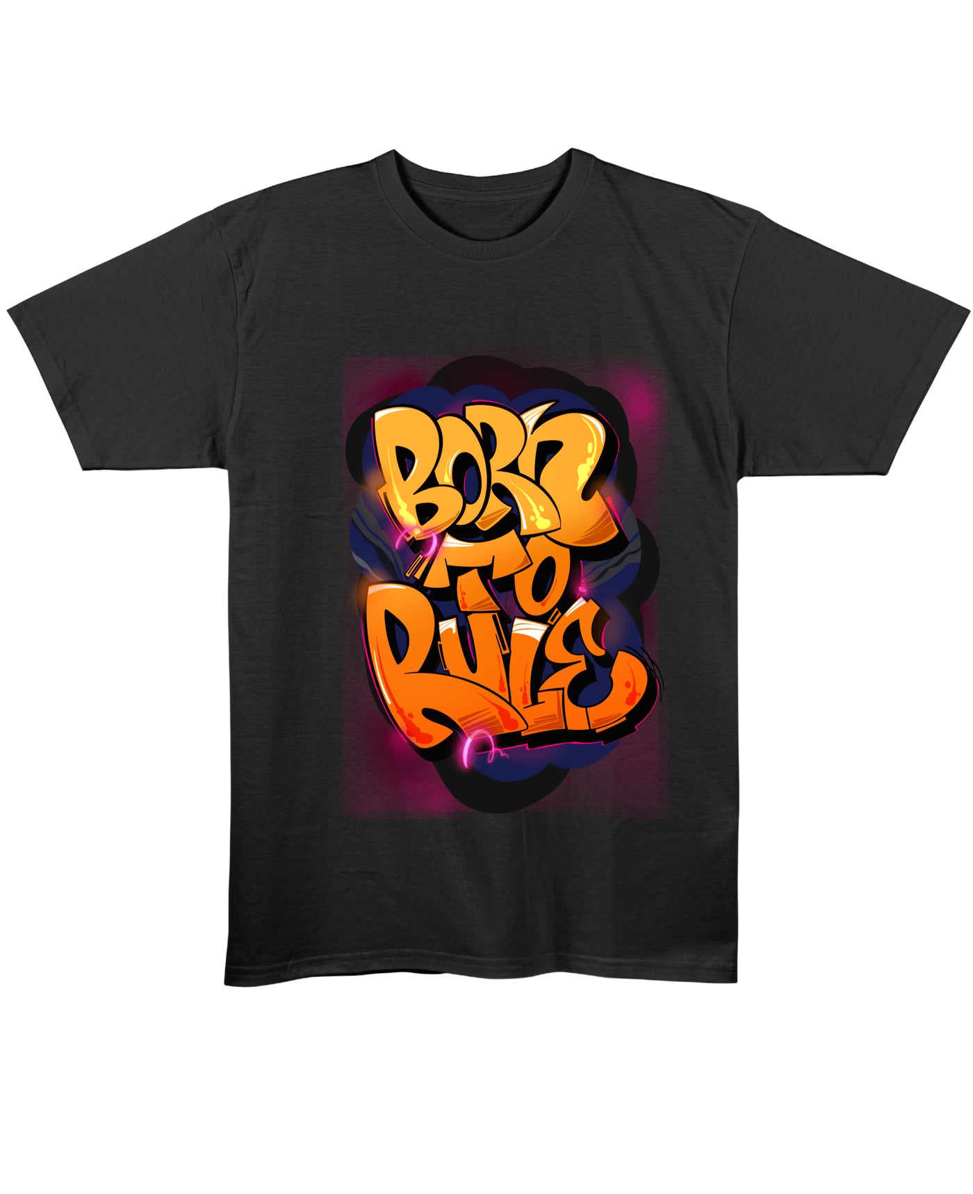 Black Regular Fit T-shirt Front Design