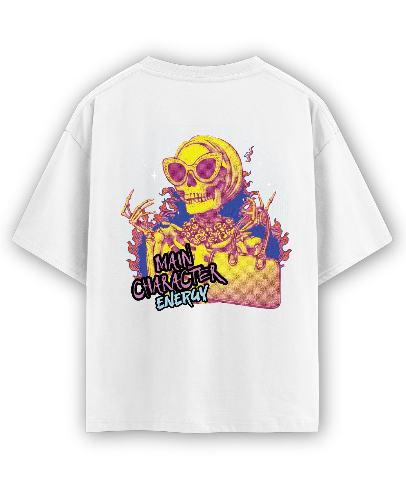 White Oversized T-shirt Back Design