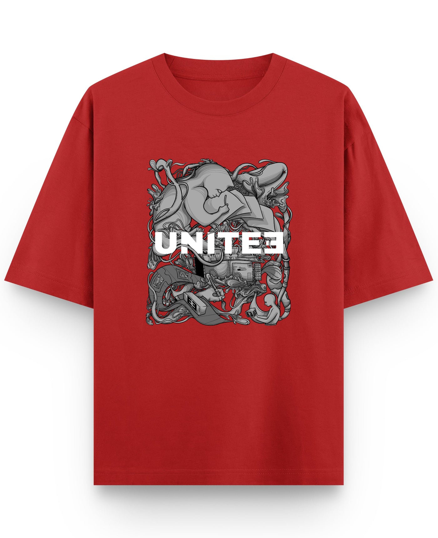 Red Oversized T-shirt Front Design