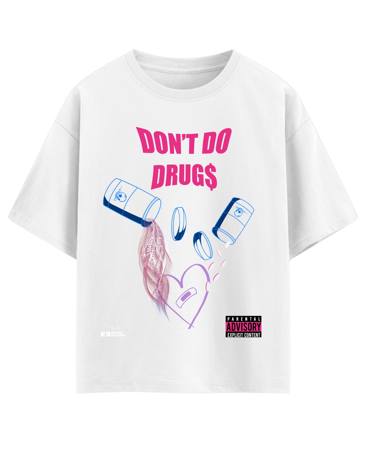White Oversized T-shirt Front Design